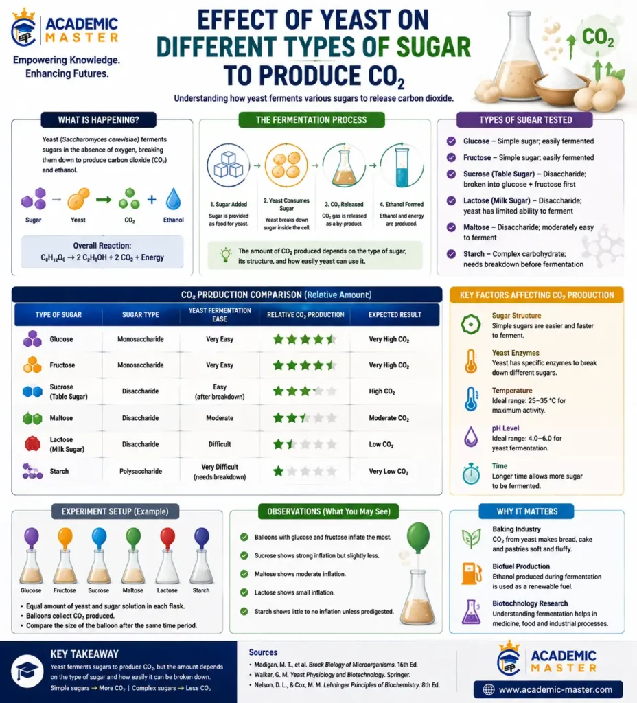 Effect of Yeast on Different Types of Sugar to Produce CO2