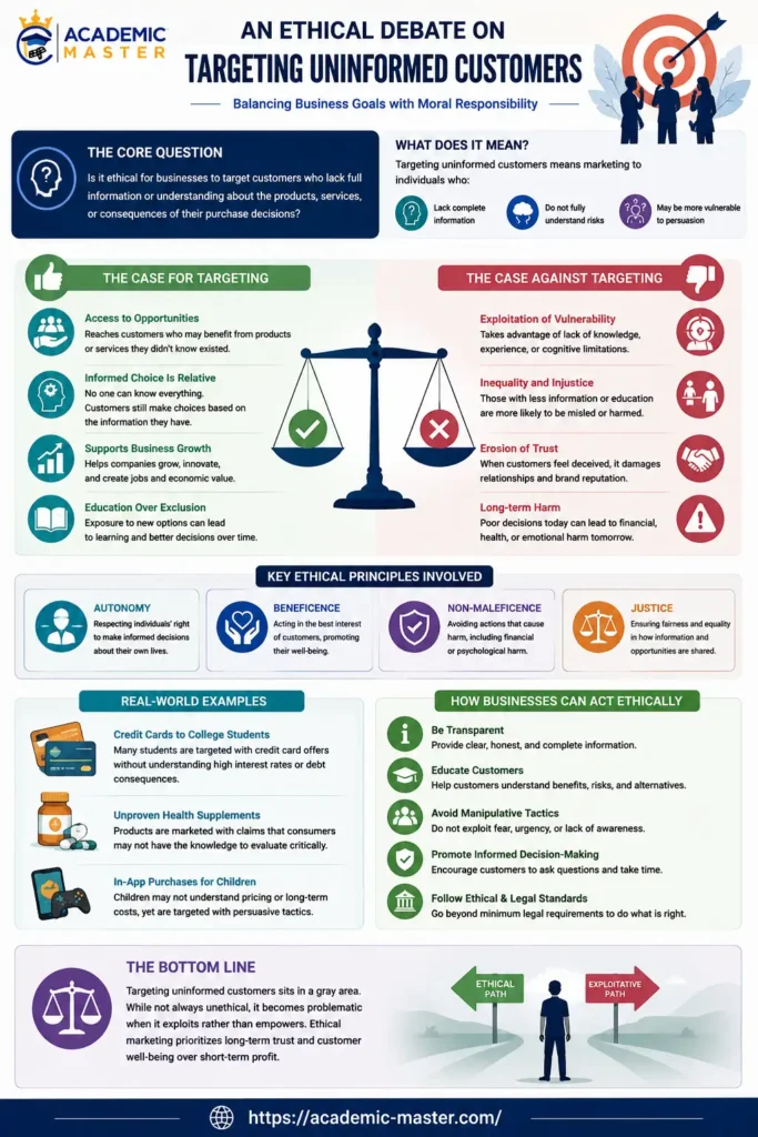 An Ethical Debate on Targeting Uninformed Customers