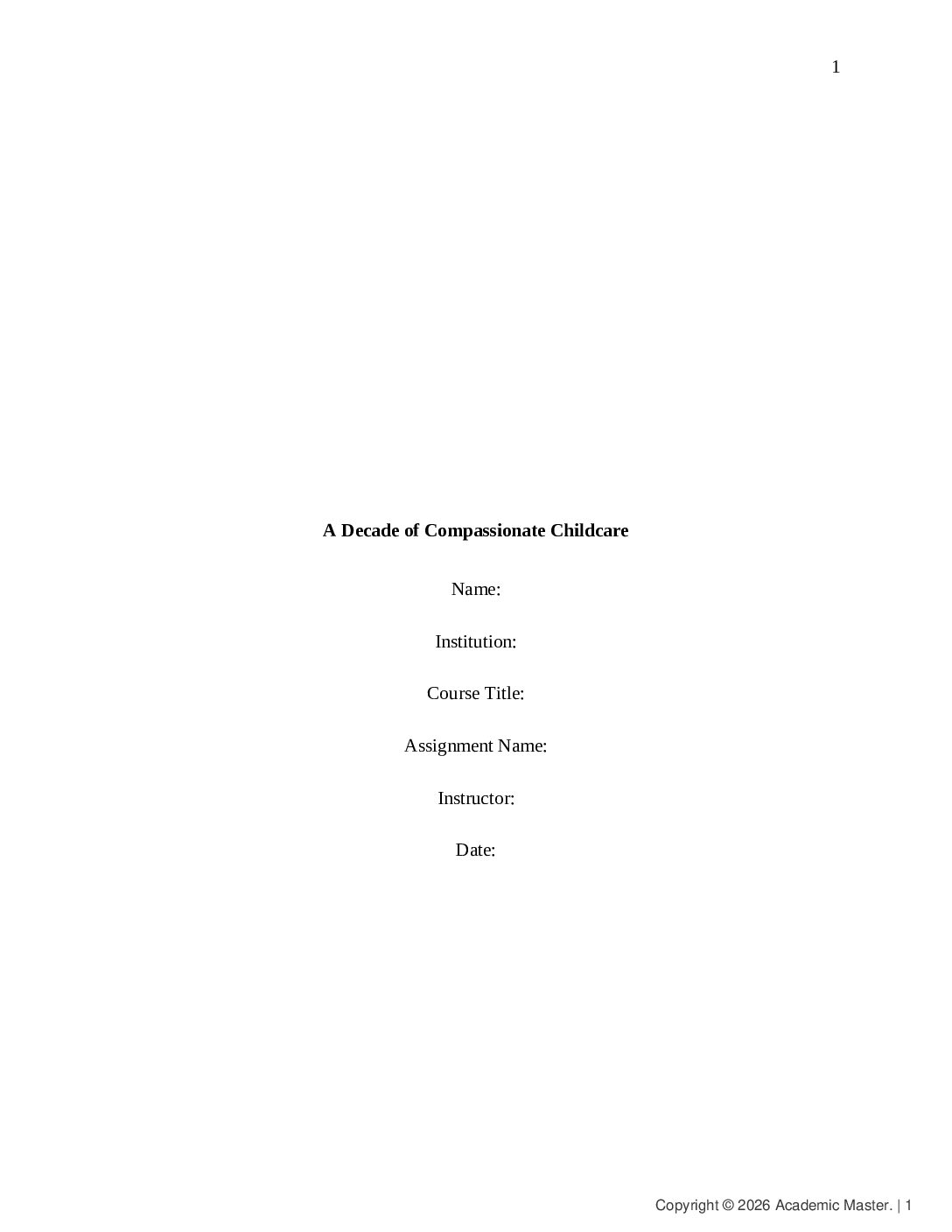 A Decade of Compassionate Childcare 16131 Revision 1 pdf
