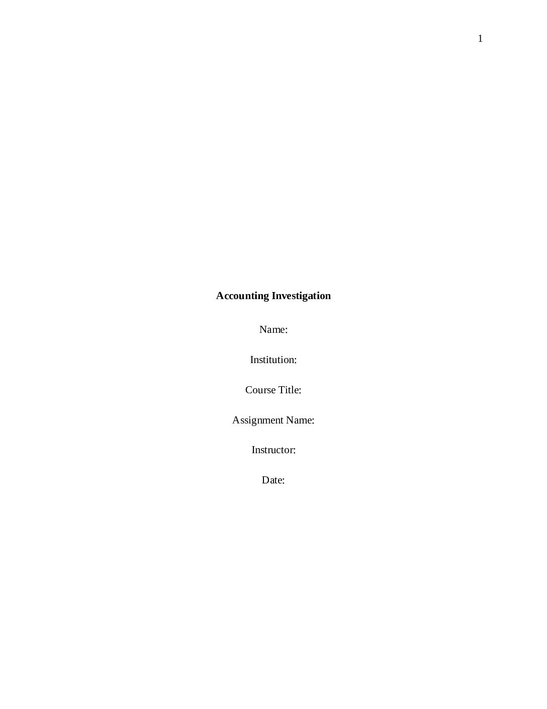 Accounting Investigation pdf