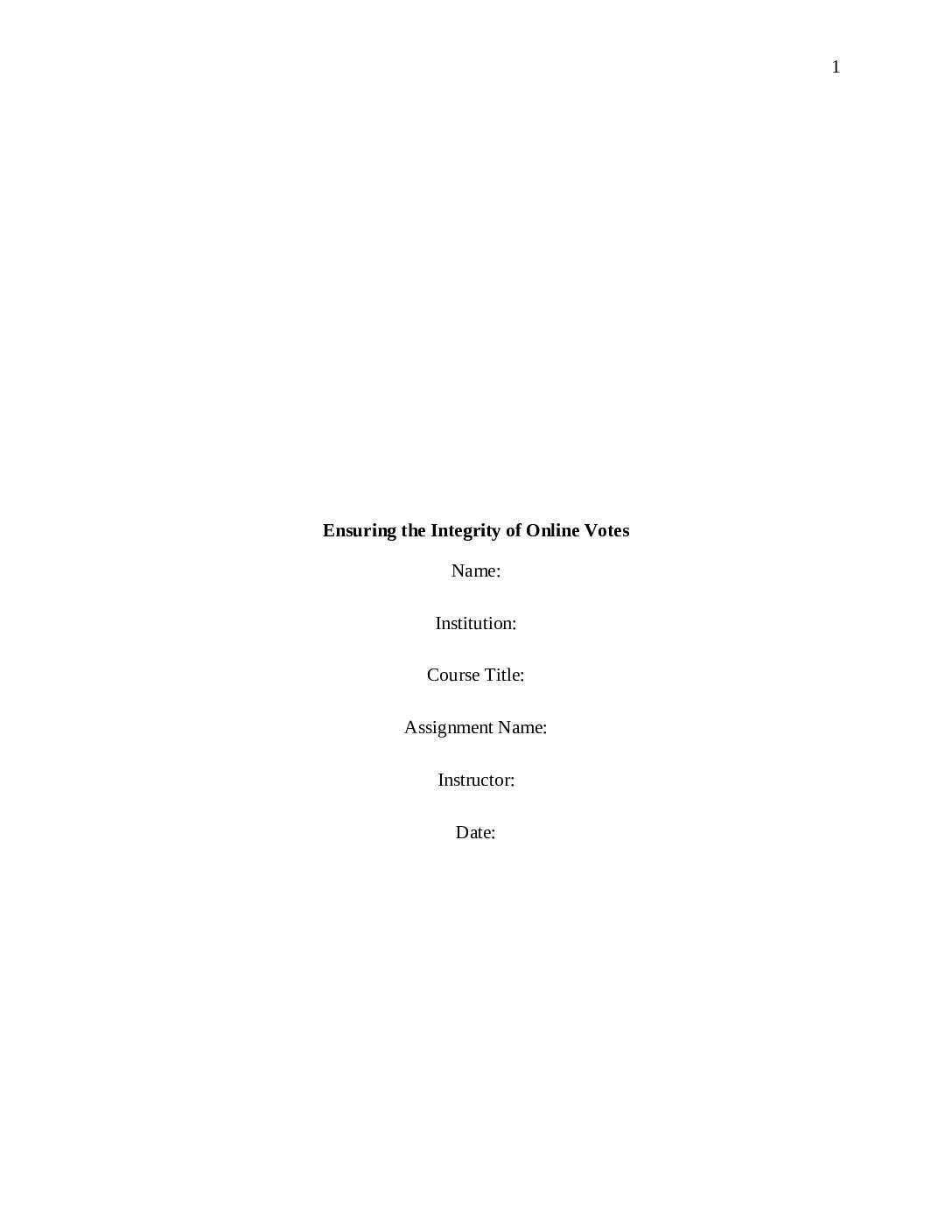 Ensuring the Integrity of Online Votes pdf