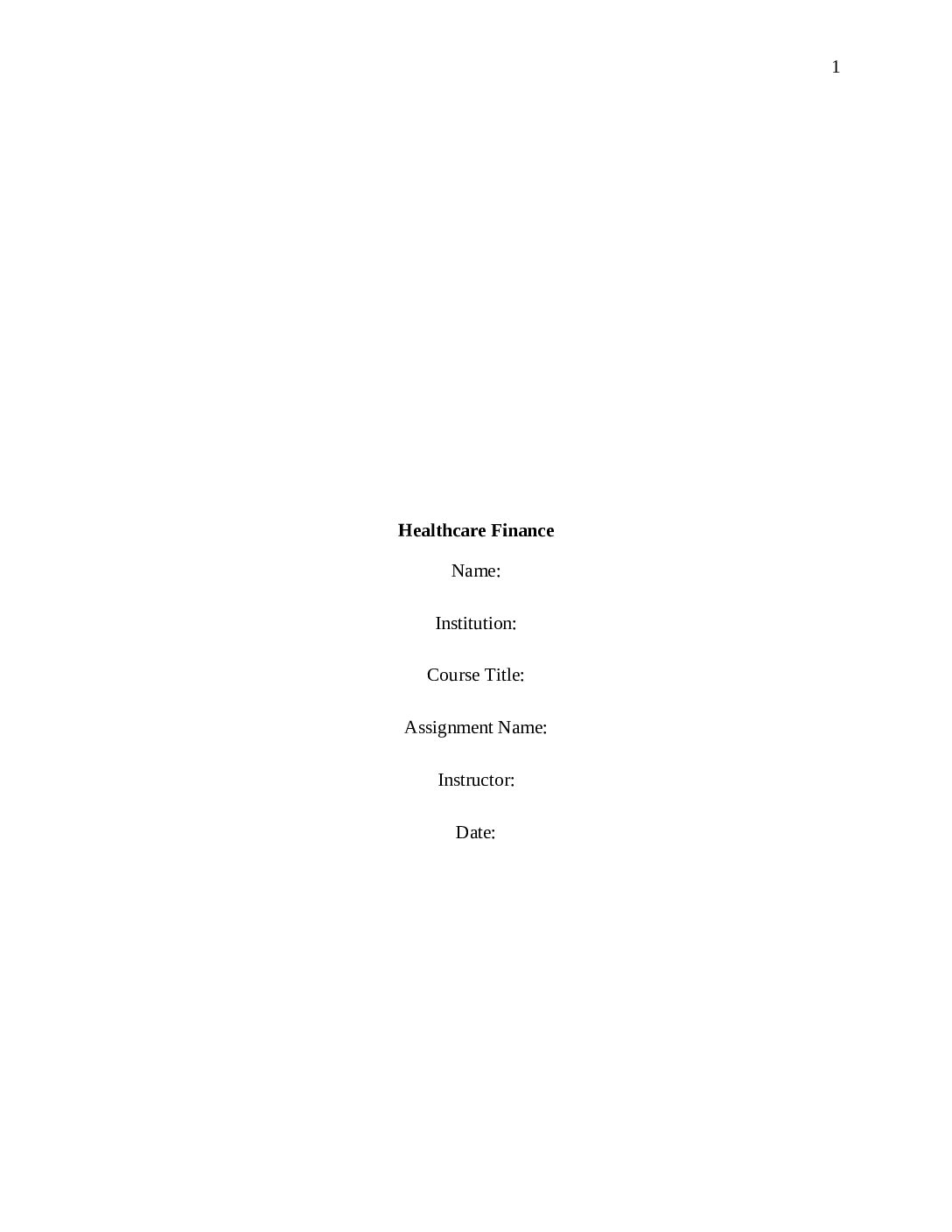Our Samples 11 Healthcare Finance pdf
