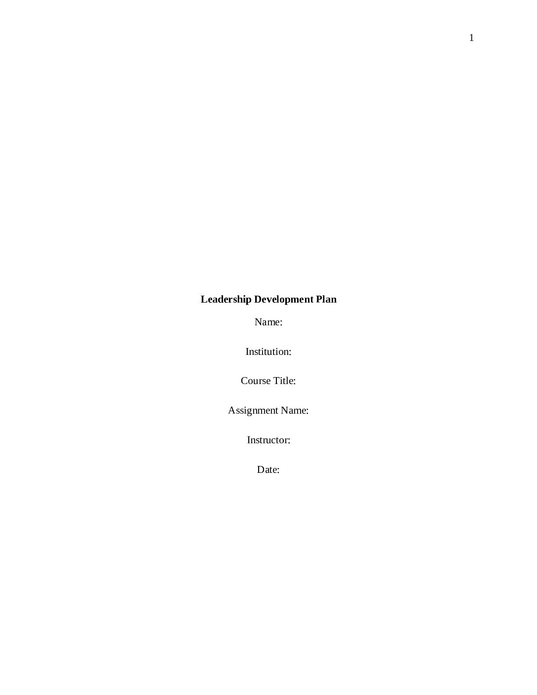 Our Samples 9 Leadership Development Plan pdf