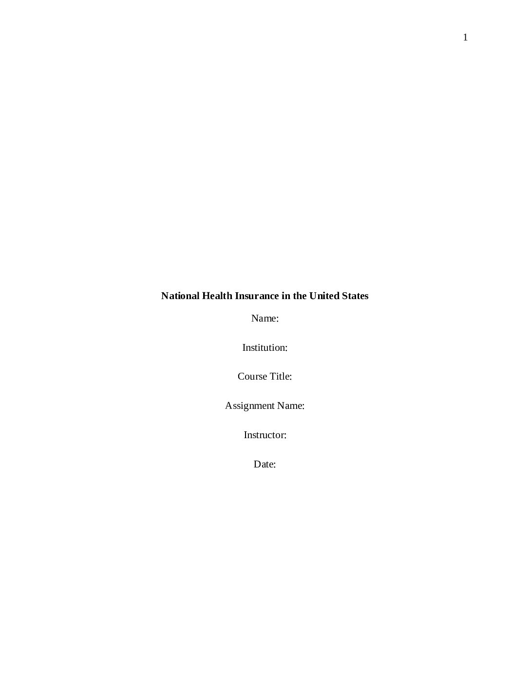 National Health Insurance in the United States pdf