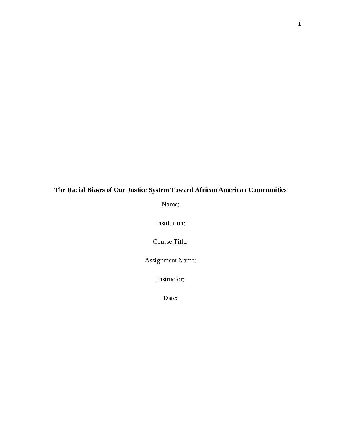 The Racial Biases of Our Justice System Toward African American Communities pdf
