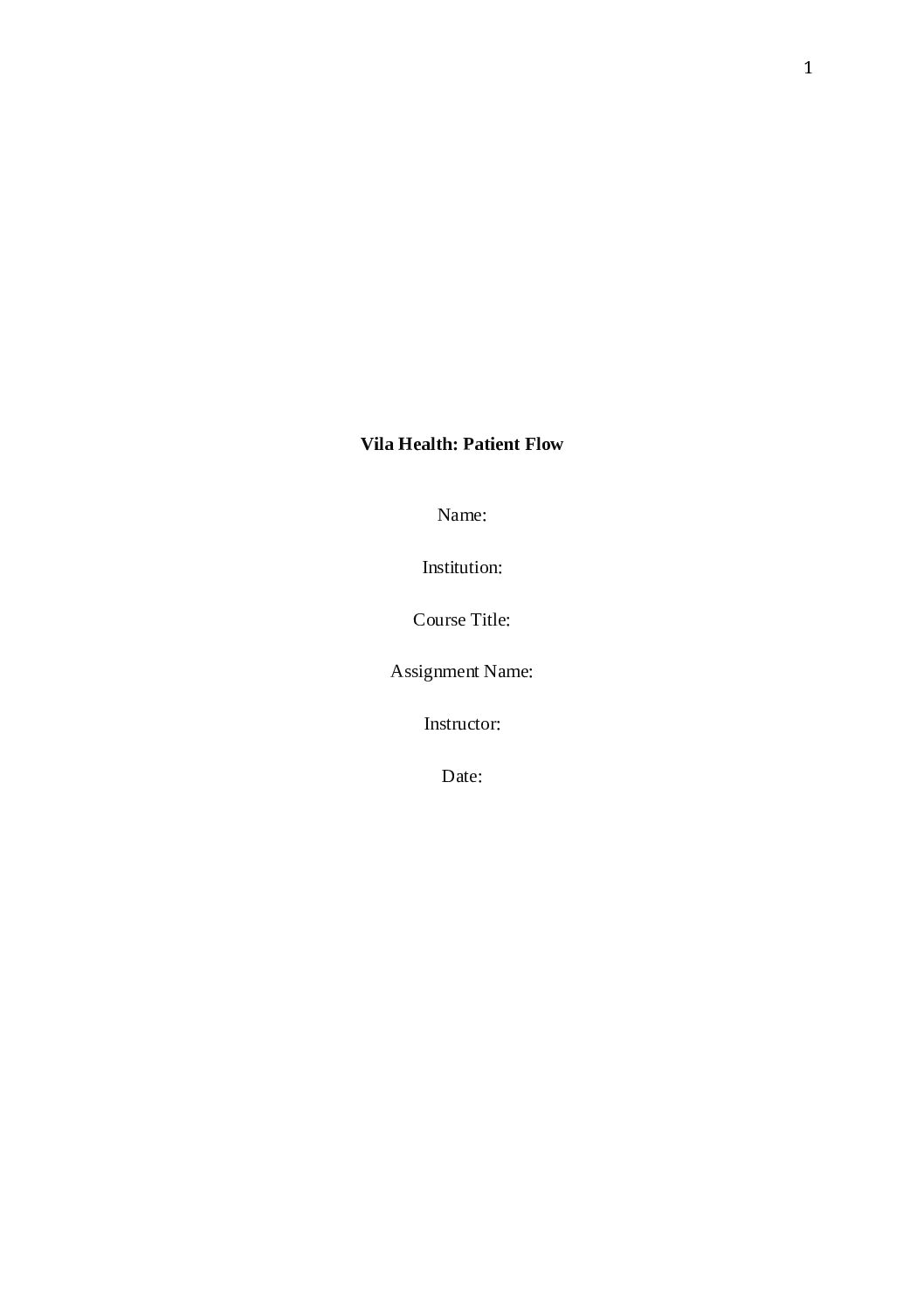 Vila Health Patient Flow pdf