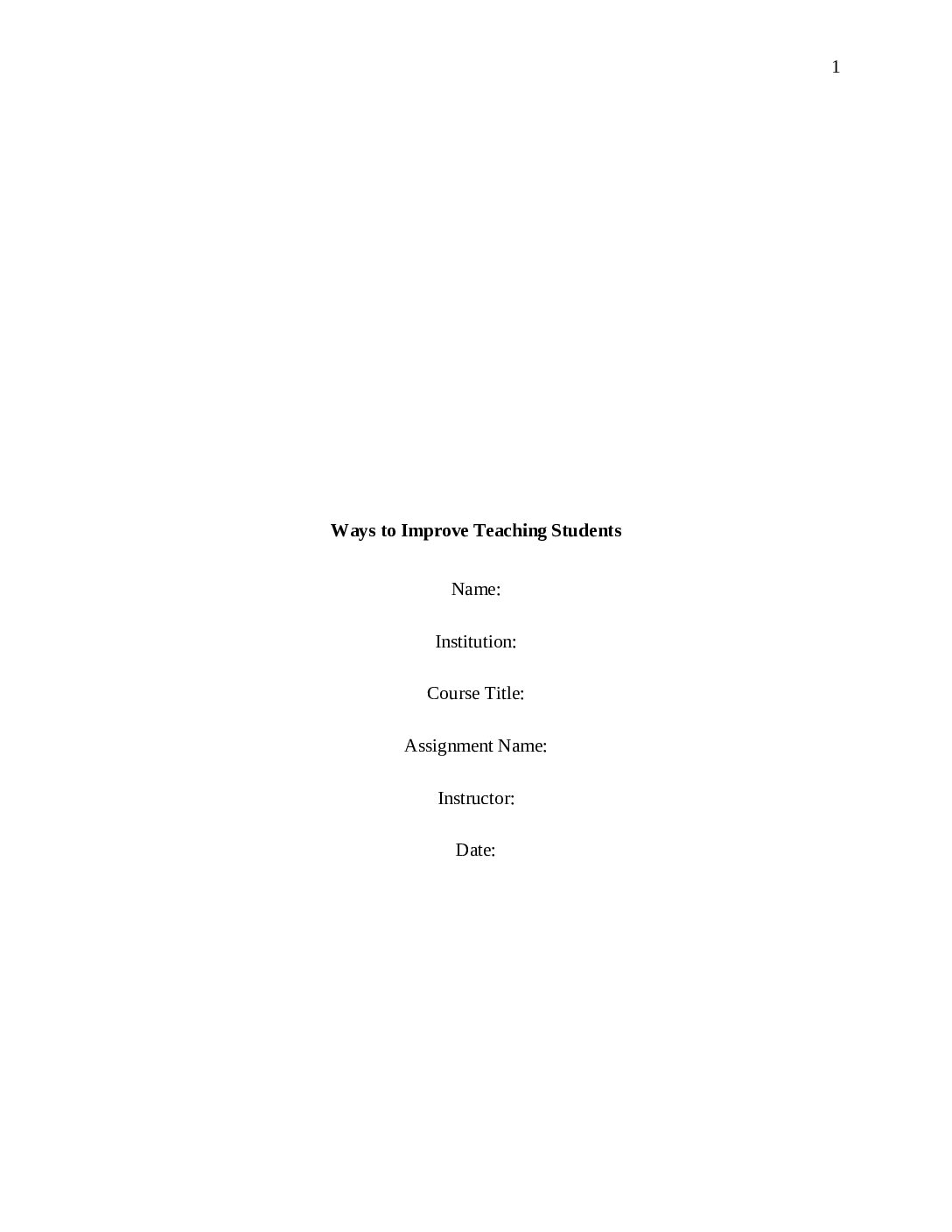 Ways to Improve Teaching Students pdf