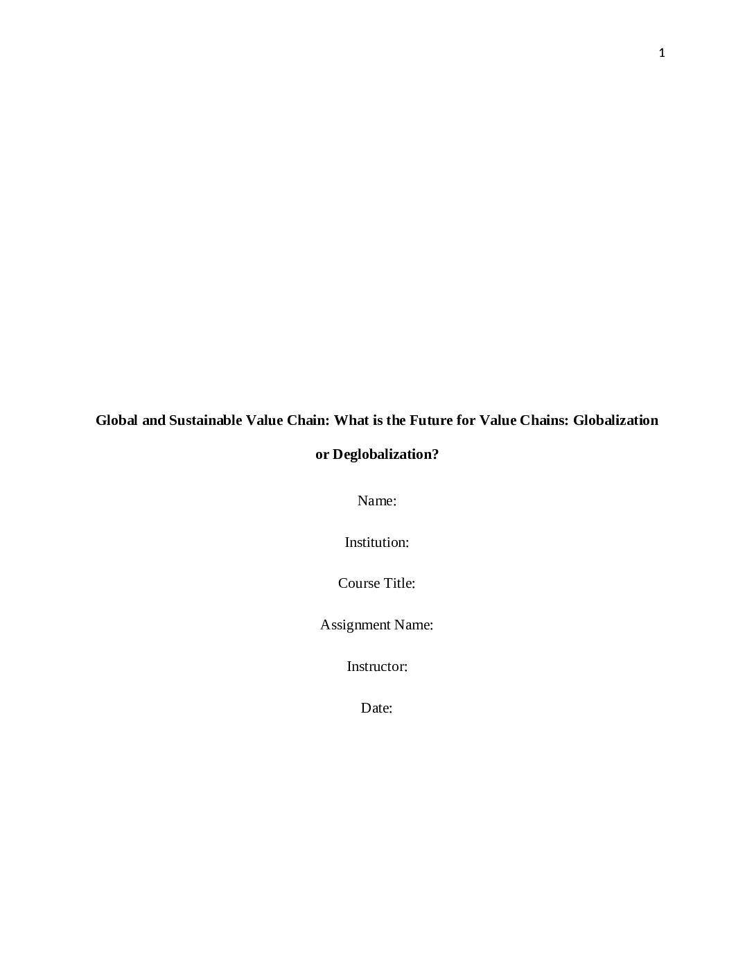 global value chains in the future globalization deglobalization sustainability and regionalization pdf