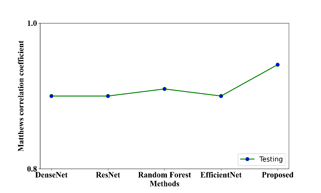 Figure 12: Graphical representation of the MCC of the proposed model