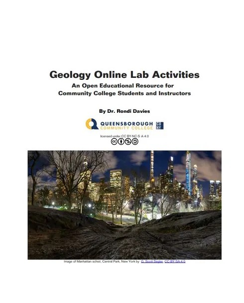 Cover of Geology Online Lab Activities: An Open Educational Resource for Community College Students and Instructors