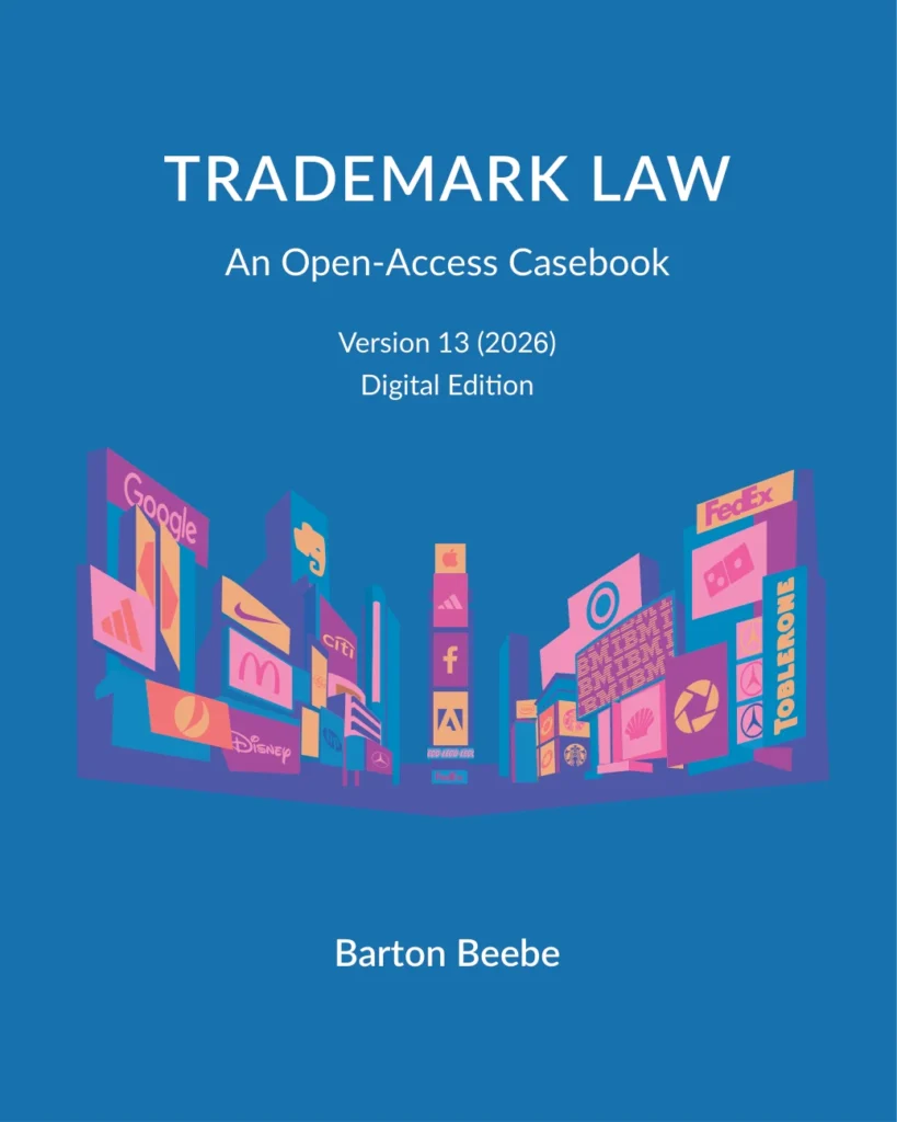 Original cover of Trademark Law: An Open-Access Casebook by Barton Beebe