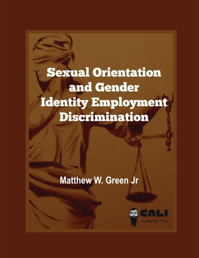 Cover of Sexual Orientation and Gender Identity Employment Discrimination by Matthew W. Green, Jr.