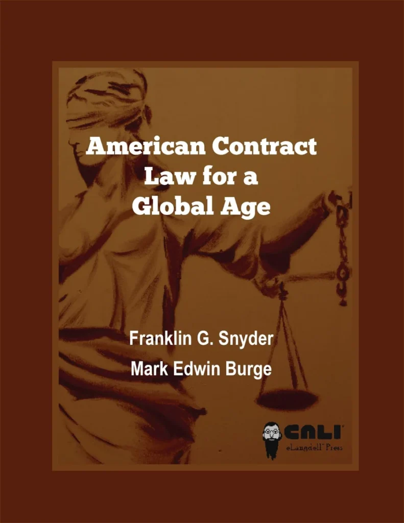 Cover of American Contract Law for a Global Age by Franklin G. Snyder and Mark Edwin Burge