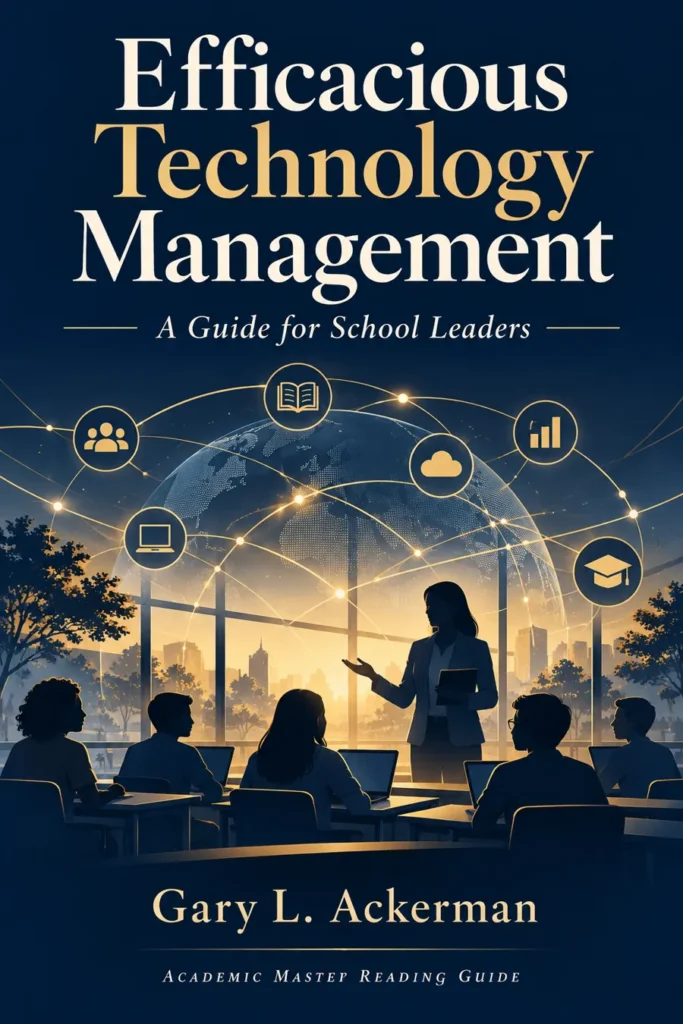 Reading-guide cover for Efficacious Technology Management: A Guide for School Leaders by Gary L. Ackerman