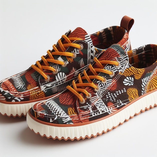 Illustrative patterned trainers