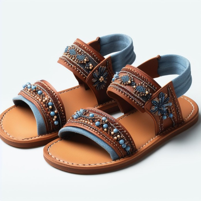 Illustrative patterned sandals