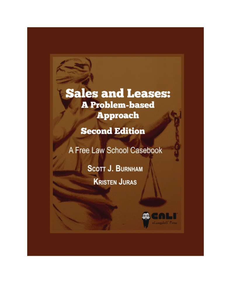 Sales and Leases: A Problem-based Approach book cover