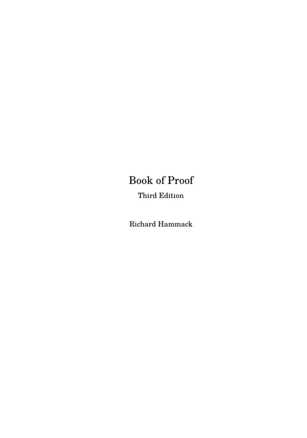 Original source-PDF cover of Book of Proof by Richard Hammack