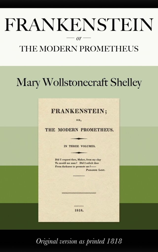 Frankenstein; or, the Modern Prometheus — Project Gutenberg edition cover