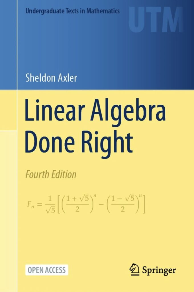 Book cover of Linear Algebra Done Right