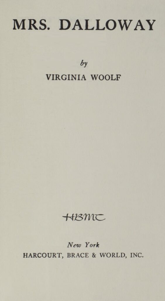 Mrs. Dalloway by Virginia Woolf — Project Gutenberg edition cover