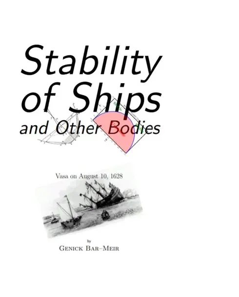 Stability of Ships and Other Bodies 7 Original cover of Stability of Ships and Other Bodies by Genick Bar-Meir