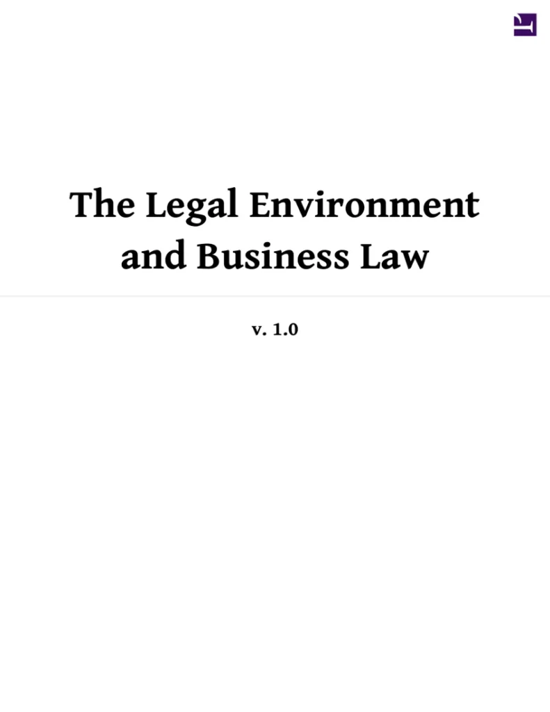Original cover of Business Law and the Legal Environment by Don Mayer, Daniel M. Warner, George J. Siedel, Jethro K. Lieberman