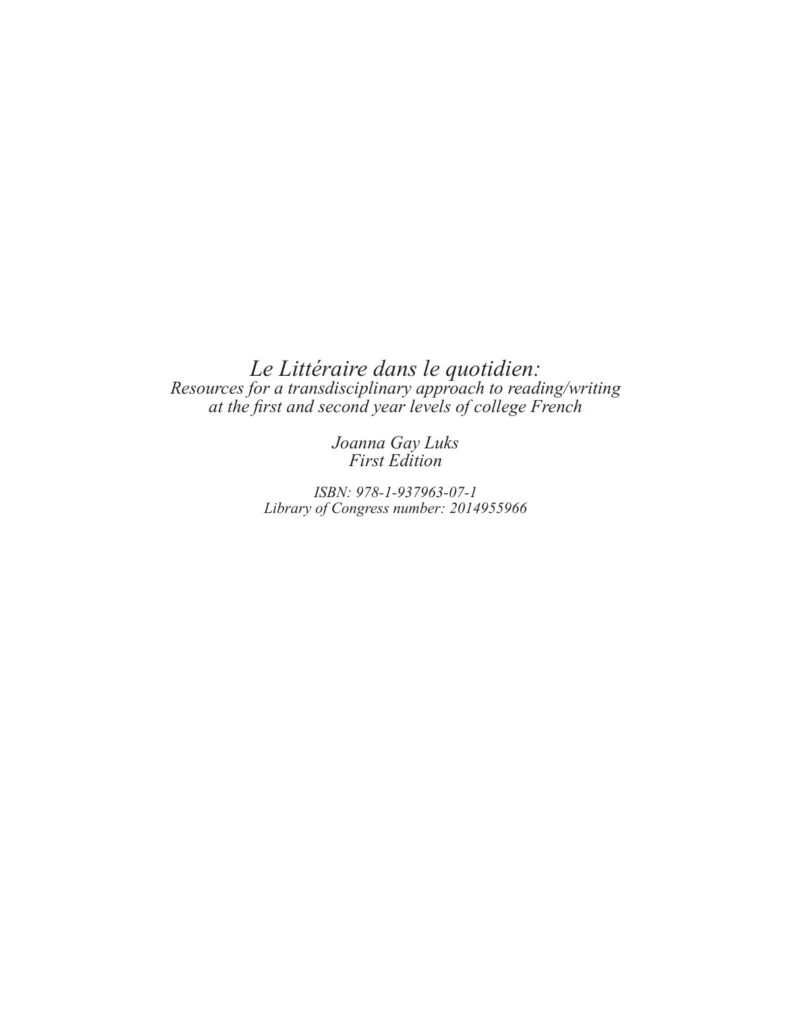 Le Littéraire dans le quotidien 10 Le Littéraire dans le quotidien source edition cover