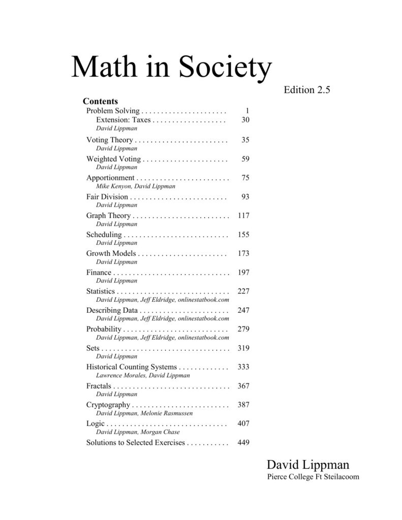 Math in Society 5 Math in Society source edition cover