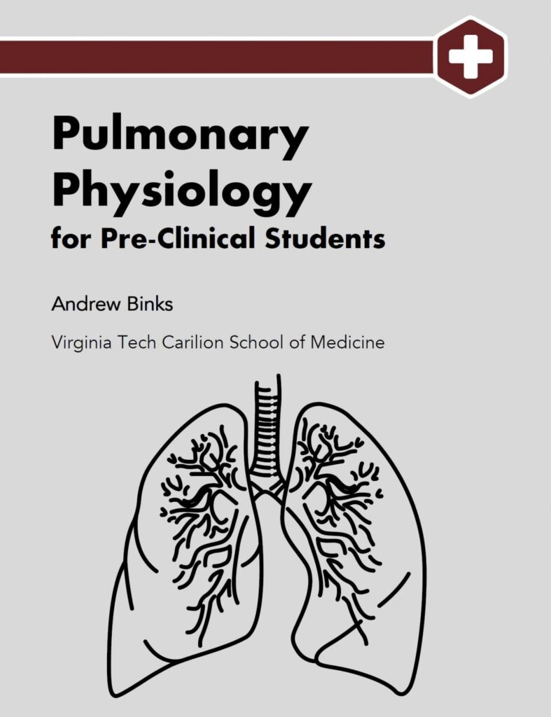 Cover of Pulmonary Physiology for Pre-Clinical Students by Andrew Binks, featuring an illustration of lungs.