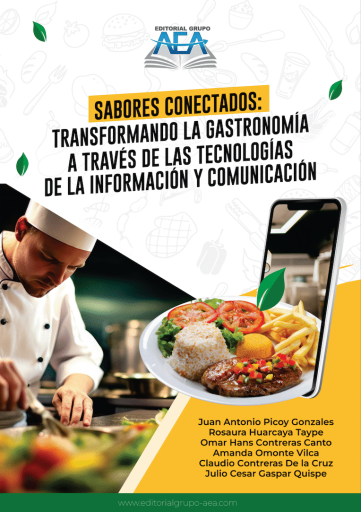 Book cover of Sabores Conectados: Transformando la Gastronomía a través de las Tecnologías de la Información y Comunicación